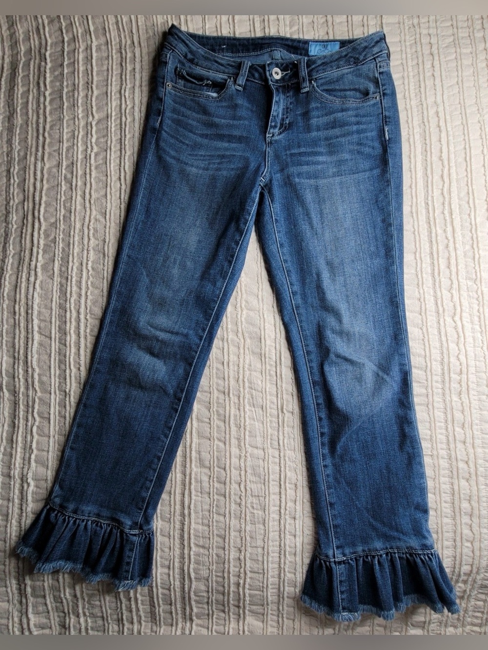 CeCe Ruffle Cuff Ankle Jeans Women’s Stretch Slim Fit Size 26/2